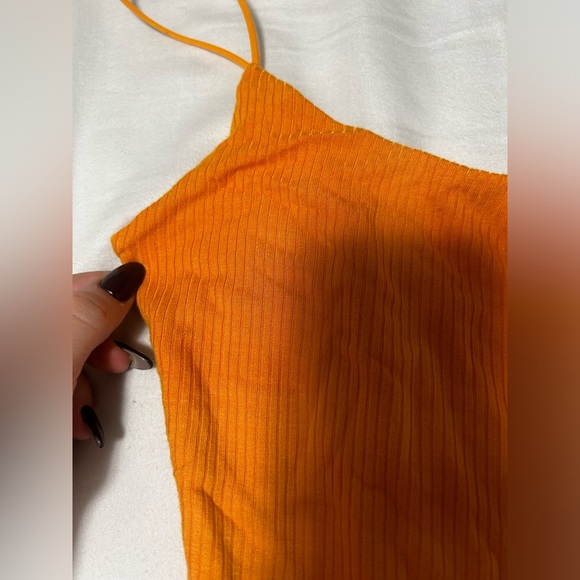 Garage orange ribbed bodysuit thin straps - Picture 2 of 4